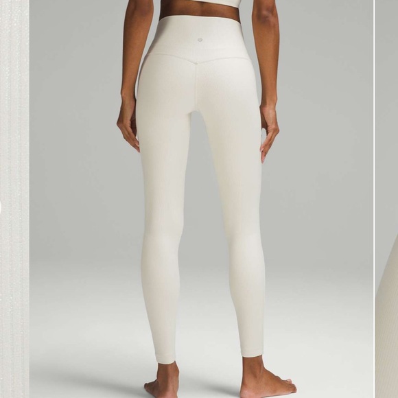 lululemon athletica Pants - Lululemon 2023 Align Ribbed High-Rise Pant 28" *Shine Bone Size 14